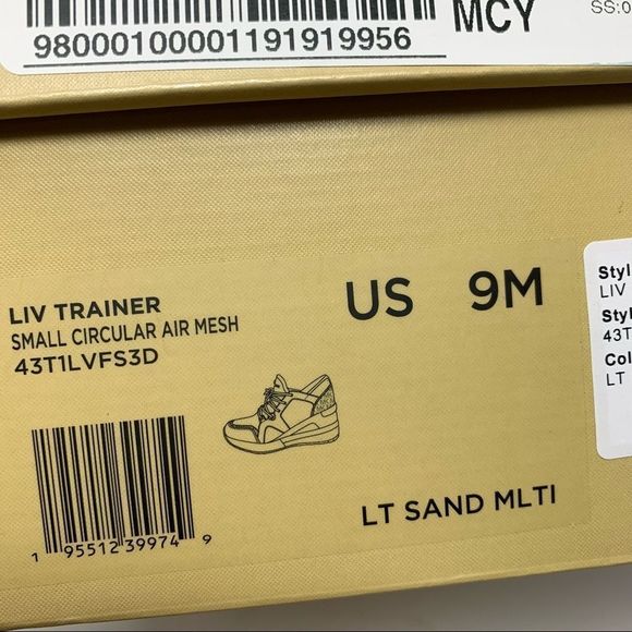 Michael Kors White and Gold Women's Sneakers - Picture 11 of 12